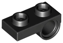 Plate Special 1 x 2 with Pin Hole Underneath / Black