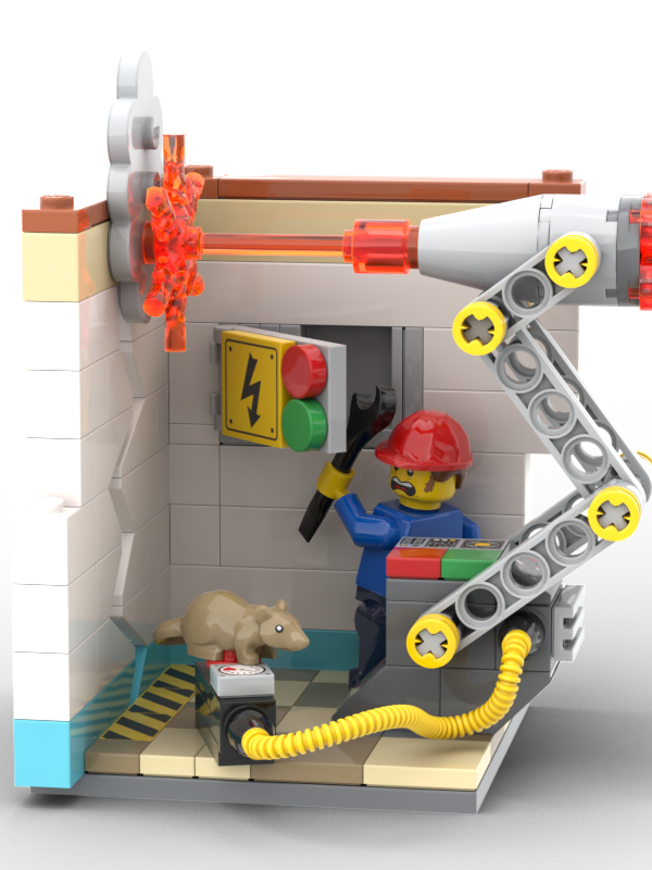 Lego Meanwhile, in the Laser Lab...