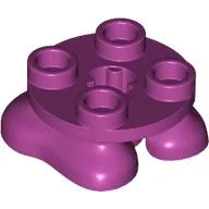 Feet, 2 x 2 x 2/3 with 4 Studs on Top / Magenta