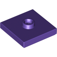 Lego Plate Special 2 x 2 with Groove and Center Stud (Jumper) / Dark Purple