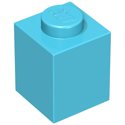 Lego Brick 1 x 1 / Maersk Blue