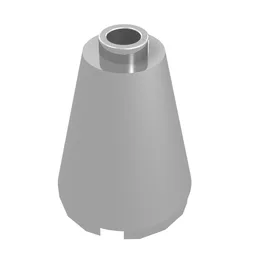 Cone 2 x 2 x 2, Open Stud / Chrome Silver