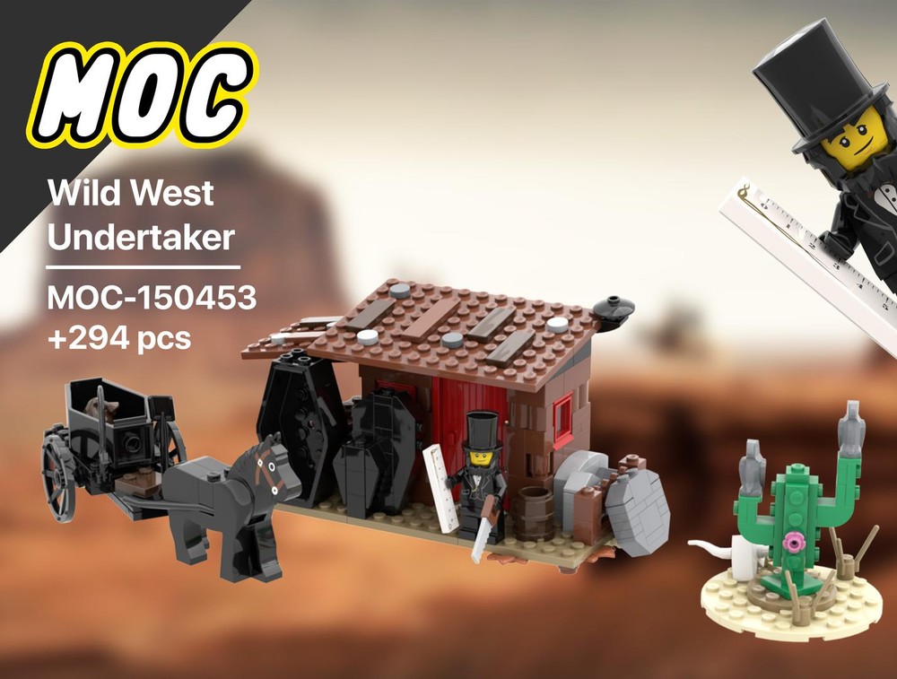Lego Wild West Undertaker | Western | Cowboys | Lone Ranger | Gravedigger | Cavalry