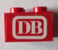 Brick 2 x 2 with 'DB' Pattern (Sticker) - Set 7725