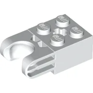Technic Brick Special 2 x 2 with Ball Socket Wide and Axle Hole, No Arm Holes / White