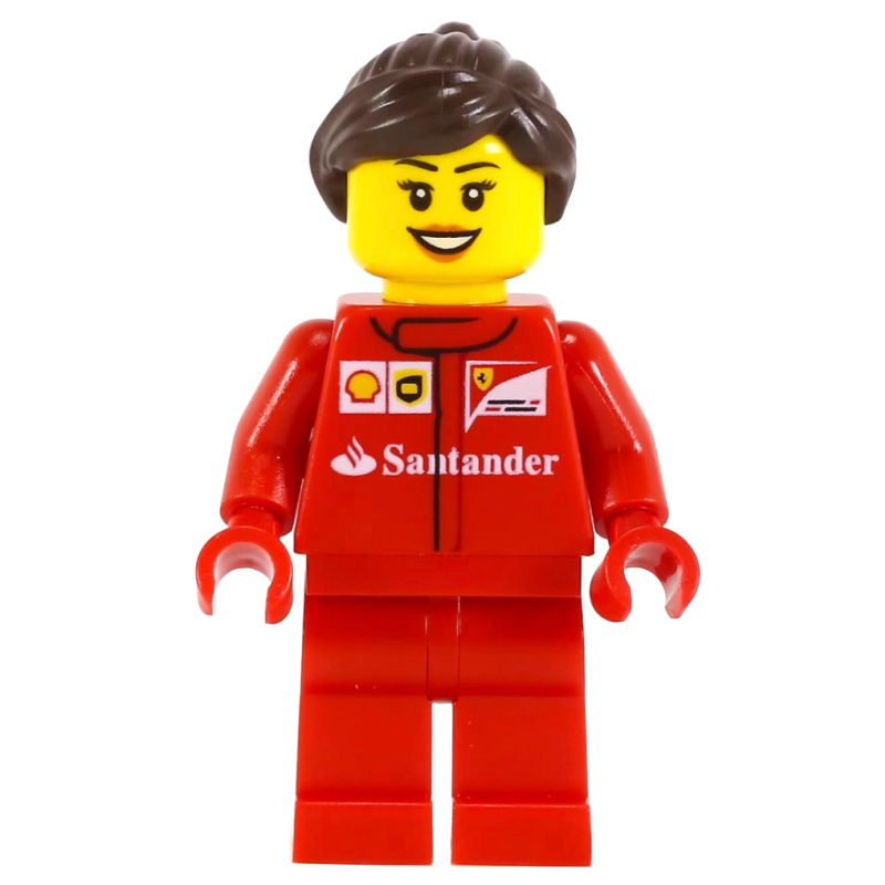 Lego Crew Member Ferrari, Dark Brown Hair