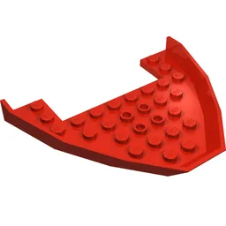 Boat Hull Section, Bow Top 8 x 10 x 1 / Red