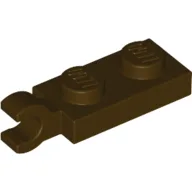 Plate Special 1 x 2 with Clip Horizontal on End / Dark Brown