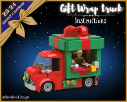 Lego Christmas Gift Wrap Truck Moc - Lego Winter Village MOC