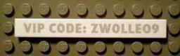 Tile 1 x 8 with 'VIP CODE: ZWOLLE09' Pattern