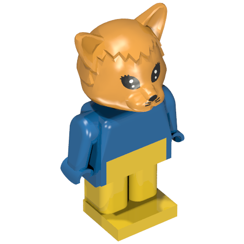 Lego Fabuland Figure Cat 5 / Blue