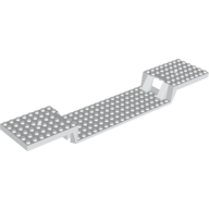 Lego Vehicle Base, Train 6 x 34 Split-Level without Bottom Tubes / White