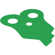 Lego Neckwear Cape, Pauldron, Angular [Plain] / Green