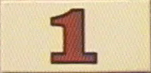 Tile 1 x 2 with Red '1' Print