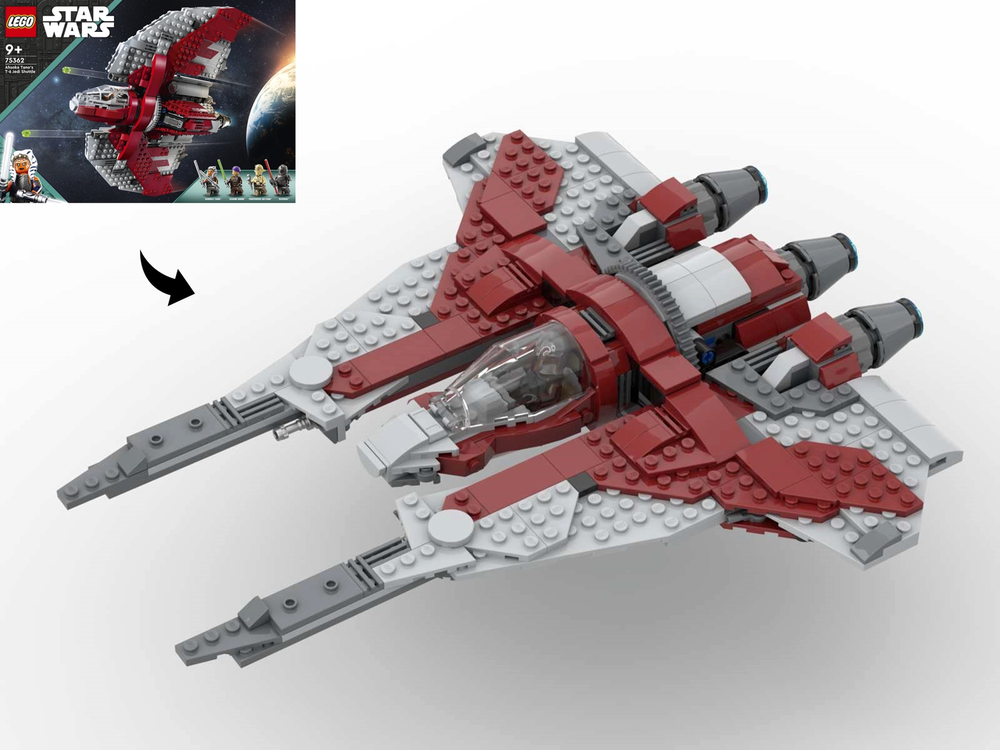 Lego Sabine Wren's Mandalorian Fang Fighter - Alternate Build of 75362 Ahsoka Tano’s T-6 Shuttle