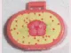 Scala Utensil Oval Case with Pink Flower and Red Dots on Light Yellow Pattern (Sticker) - Sets 3118 / 3204 / 3210 / Salmon
