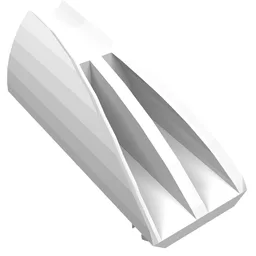 Fairing 1 x 4 Side Flaring Intake with Two Pins / White