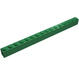 Brick 1 x 16 / Green