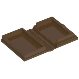 Book 2 x 3 [Plain] / Brown