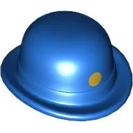 Hat, Bowler with Gold Dot Print