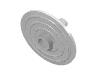 Lego Shield Round with Stud / White