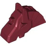 Animal / Creature Accessory, Horse Battle Helmet [Angular, Front Clip] / Dark Red