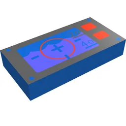 Tile 1 x 2 with Underwater Navigation Print / Blue