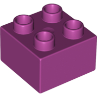 Lego Duplo Brick 2 x 2 / Magenta