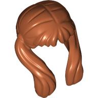 Lego Hair Bangs, Long Ponytails on Sides / Dark Orange