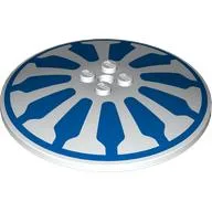 Dish 8 x 8 Inverted [Radar], Solid Studs with 11 Blue Shapes, Circle Print