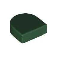 Tile Round 1 x 1 Half Circle / Dark Green