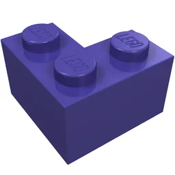 Brick 2 x 2 Corner / Dark Purple