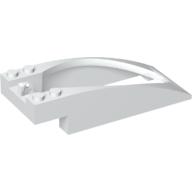 Lego Windscreen 10 x 4 x 2 Curved with Bubble Cutout and Single Hinge Finger / White