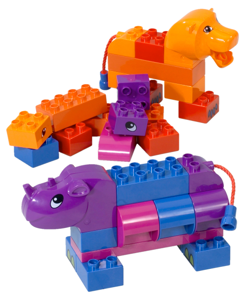 Lego Rhino and Lion