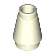 Cone 1 x 1 [Top Groove] / Glow in Dark White
