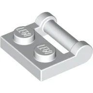 Plate Special 1 x 2 [Side Handle Closed Ends] / White