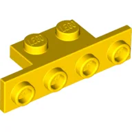 Bracket 1 x 2 - 1 x 4 [Square Corners] / Yellow