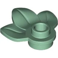 Plant, Plate 1 x 1 Round with 3 Leaves / Sand Green