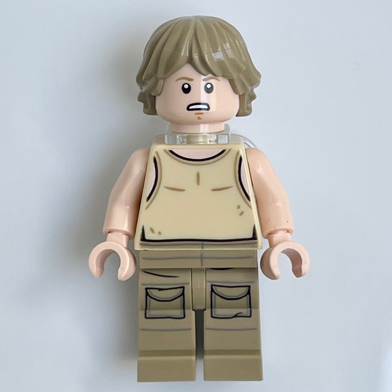 Lego Luke Skywalker, Dagobah Outfit, Tan Tank Top with Neck Bracket