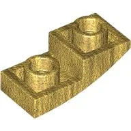 Brick Curved Inverted 2 x 1 / Metallic Gold