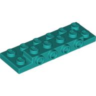 Lego Plate Special 2 x 6 x 2/3 with 4 Studs on Side, 1 Support Wall on Bottom / Dark Turquoise