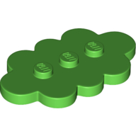 Lego Plate Special 3 x 5 Cloud with 3 Center Studs / Bright Green