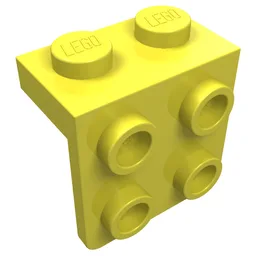 Bracket 1 x 2 - 2 x 2 / Bright Light Yellow