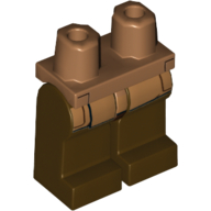 Lego Hips and Dark Brown Legs with Dark Tan Robe print / Medium Nougat