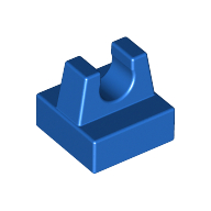 Lego Tile Special 1 x 1 with Clip and Straight Tips / Blue