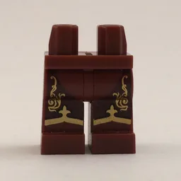 Hips and Reddish Brown Legs with Gold Scrolls