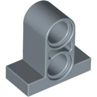 Technic Pin Connector Plate 1 x 2 x 1 2/3 [Two Holes On Top] / Sand Blue
