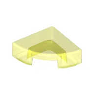 Tile Round 1 x 1 Quarter / Trans-Neon Green