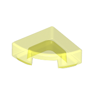Lego Tile Round 1 x 1 Quarter / Trans-Neon Green
