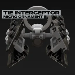 TIE Interceptor Micro Ornament